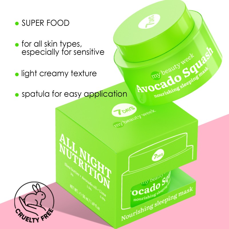 Avocado Squash Nourish Sleeping Mask, 50ML, 7DAYS MB