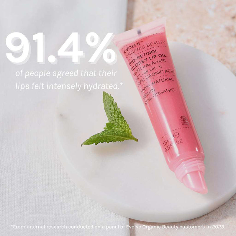 Bio-Retinol Glossy Lip Oil, Έλαιο Χειλιών με Ρετινόλη, 15ml, EVOLVE