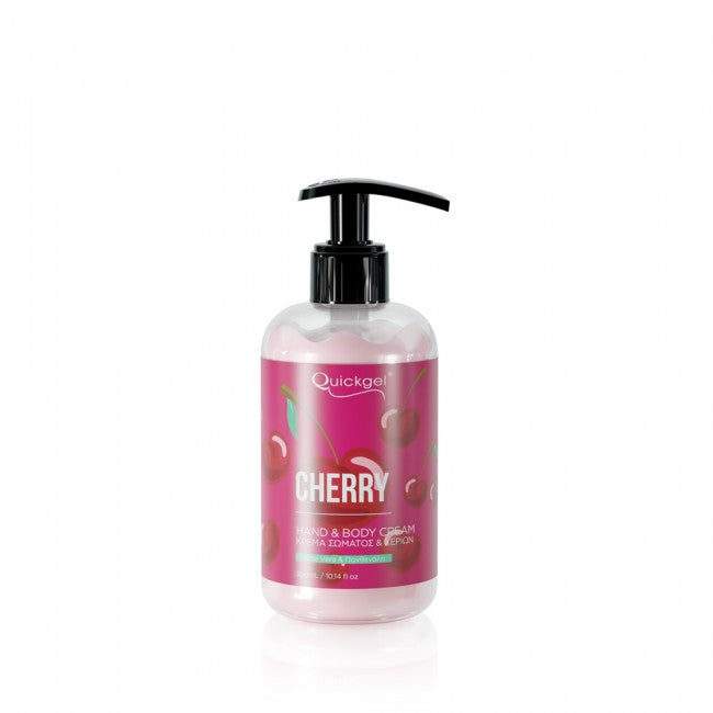 Hand & Body Cream, Cherry, 300ml, Quickgel