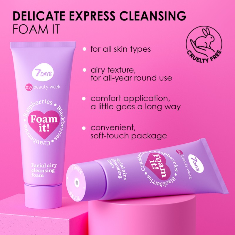 Foam It, Facial Airy Cleansing Foam, 80ML, 7DAYS