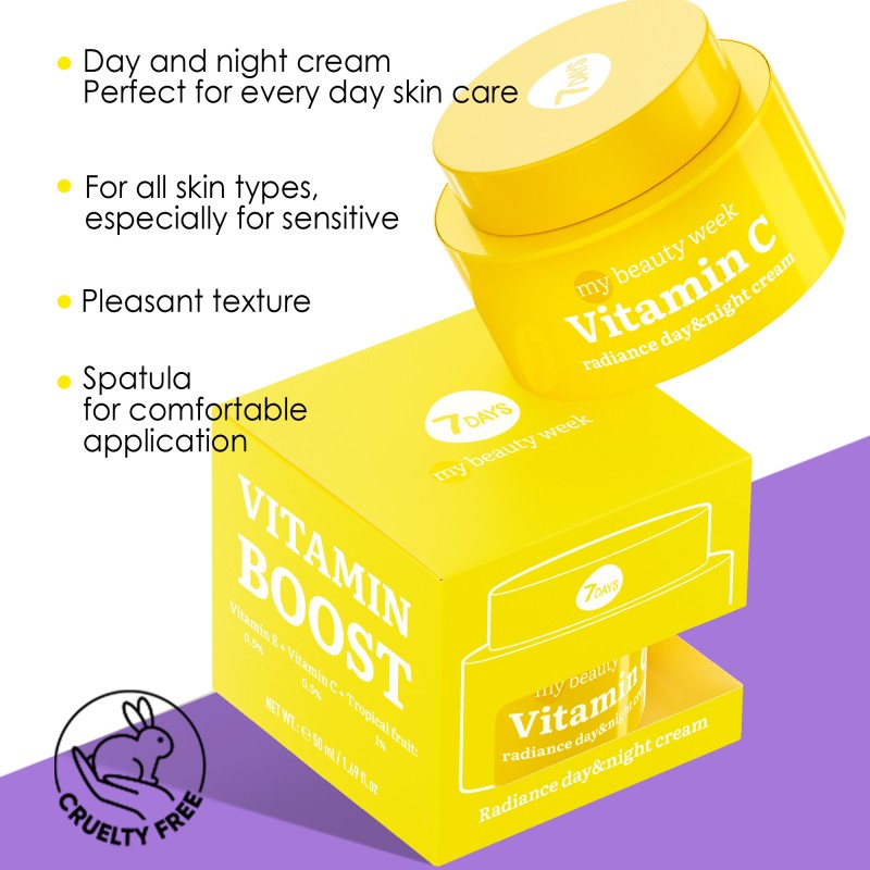 Vitamin C Radiance Day Night Cream, 50ML, 7DAYS MB