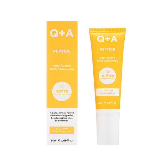 Peptide SPF50 Anti-Ageing Daily Sunscreen, 50ml, Q+A